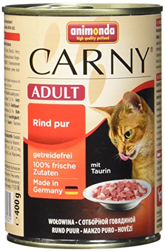 Animonda Katzenfutter Carny Adult Rind pur, 12er Pack (12 x 400 g) von animonda