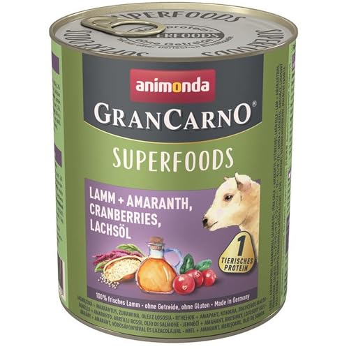 animonda 800gx6 Lamm+Amar.+Cranb.+Lachsöl Gran Carno von animonda