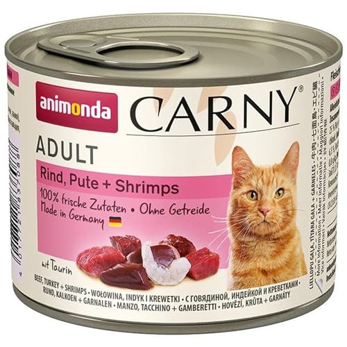 animonda Cat Carny Adult Rind,Pute,Shrimps | 6x200g von animonda