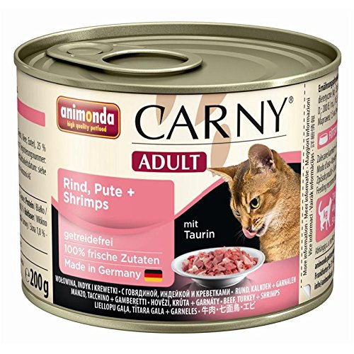 animonda Cat Carny Adult Rind,Pute,Shrimps | 6x200g von animonda