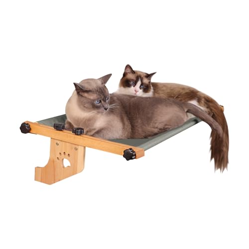 Katzen-Fensterstange, Katzen-Fensterstangen für Indoor-Katzen zum Ausruhen, Nickerchen machen und die Landschaft genießen, einfach zu verstellen, Katzenbett für Fensterbank, Nachttisch und Schubladen von ankuliy