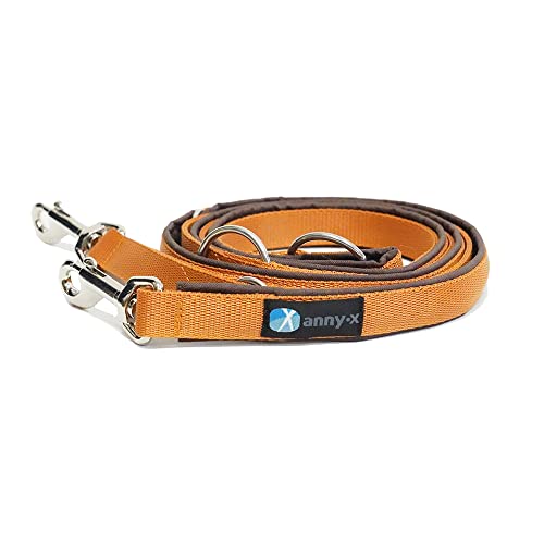 anny-x teilgepolsterte Führleine Classic Bolt Fun braun Bernstein 3m von anny-x