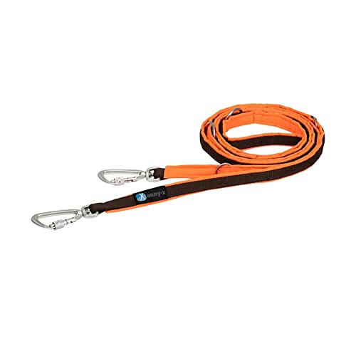 anny-x voll gepolsterte Führleine Safety Protect Leuchtorange braun 3m von anny-x