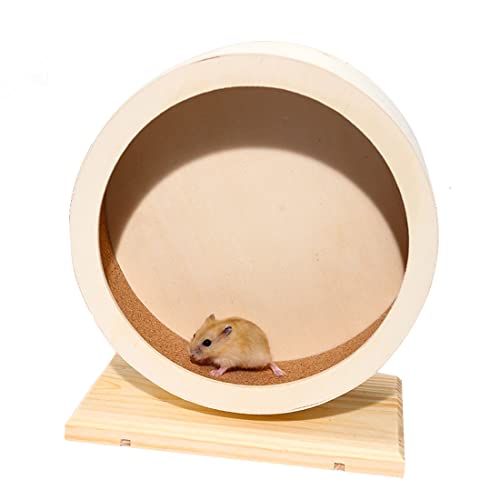 antiai Hamster-Holz-Rad für Kleintiere, leises Spinner, Hamster-Laufräder, Spielzeug für Hamster, Meerschweinchen, Rennmäuse, Mäuse und andere kleine Haustiere, 2,6 m, mittlere Größe von antiai