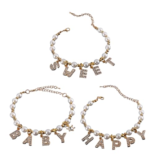 antianzhizhuang Elegante Künstliche Perlen Katzen Halskette Mit Strasssteinen Buchstaben Anhänger Haustierhalsband Alle Größen Katzen Party Halskette 3 Stück antianzhizhuang Elegante Künstliche Perlen Katzen Halskette Mit Strasssteinen Buchstaben Anhänger Haustierhalsband Alle Größen Katzen Party Halskette 3 Stück von antianzhizhuang