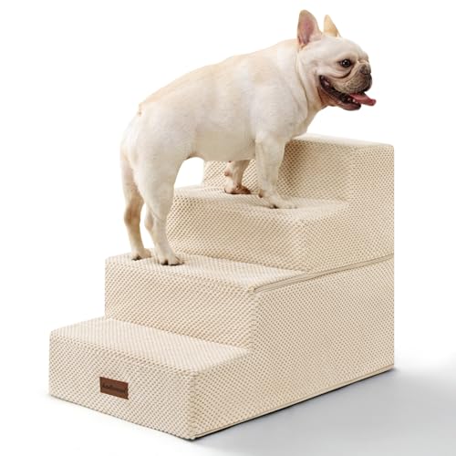 Aodisman Hundetreppe für Bett, 47 cm hoch, 4-stufige Hundetreppe für kleine Hunde und Katzen, rutschfest, ausbalancierte Haustiertreppe für Welpen, ältere Katzen, Beige Aodisman Hundetreppe für Bett, 47 cm hoch, 4-stufige Hundetreppe für kleine Hunde und Katzen, rutschfest, ausbalancierte Haustiertreppe für Welpen, ältere Katzen, Beige von aodisman