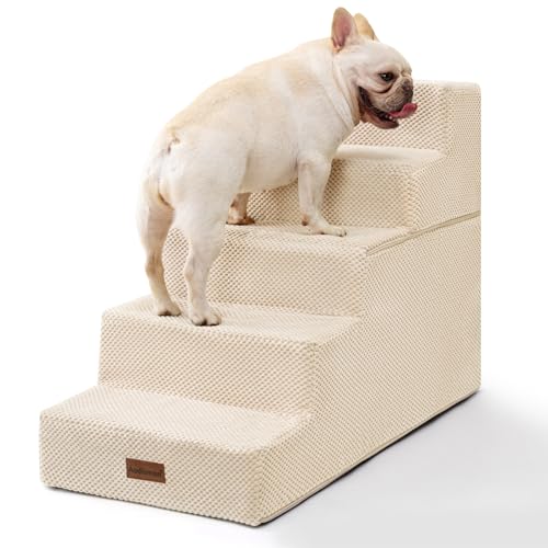Aodisman Hundetreppe für Hochbett, 57,4 cm hoch, 5-stufige Hundetreppe für kleine Hunde und Katzen, rutschfest, ausbalancierte Haustiertreppe für Welpen, ältere Katzen, Beige Aodisman Hundetreppe für Hochbett, 57,4 cm hoch, 5-stufige Hundetreppe für kleine Hunde und Katzen, rutschfest, ausbalancierte Haustiertreppe für Welpen, ältere Katzen, Beige von aodisman