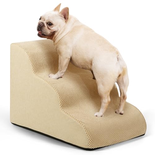 Hunderampe und Treppe für kleine Hunde und Katzen, 3-stufige Haustiertreppe für Couch, Sofa und Stuhl, rutschfeste Hundetreppe für alte Katzen und Welpen, Khaki Hunderampe und Treppe für kleine Hunde und Katzen, 3-stufige Haustiertreppe für Couch, Sofa und Stuhl, rutschfeste Hundetreppe für alte Katzen und Welpen, Khaki von aodisman