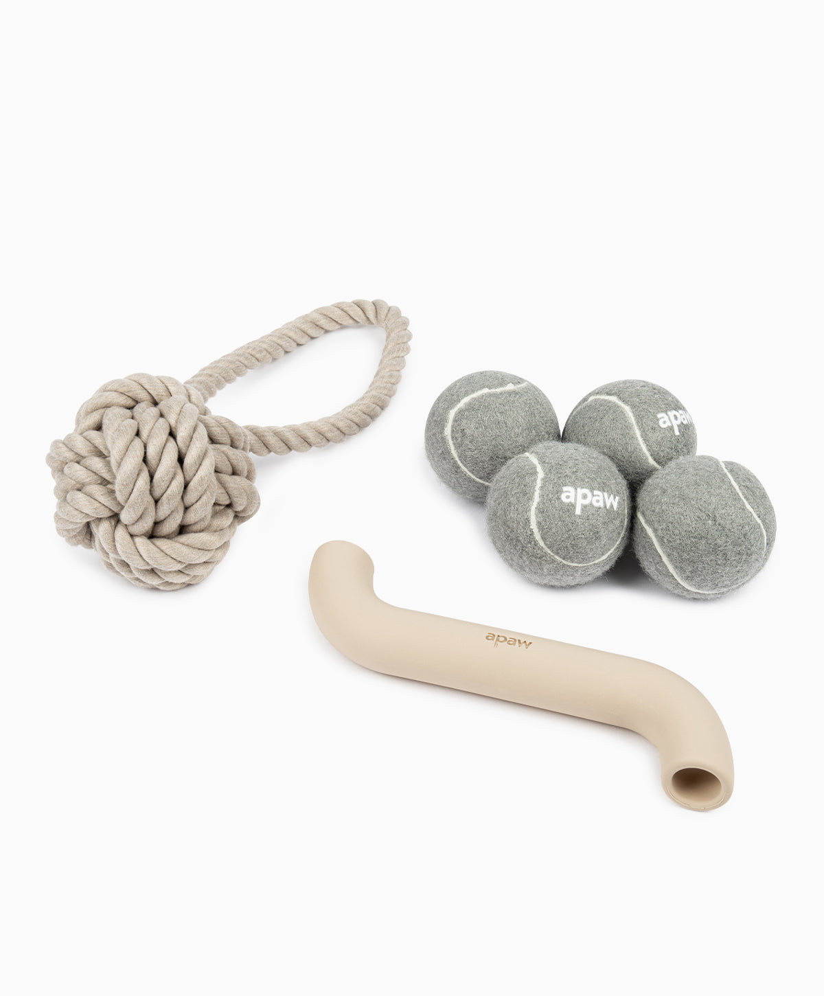 PLAY Set - Hundespielzeug zum Apportieren, Zerren und Werfen – Cream PLAY Set - Hundespielzeug zum Apportieren, Zerren und Werfen – Cream von apaw.de