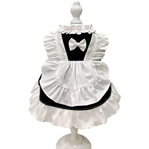 apott Pet Maid Outfit Katze Prinzessin Kleider Entzückendes Kostüm für Katzen Hunde Geburtstagsparty Schwarz Weiß M von apott