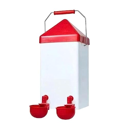 Geflügel-Wasser-Futterspender Futtereimer Wasserbehälter Trinker für Hühner Futterspender für Hühner Enten und Gänse selbstdosierender Futterspender für Hühner von apughize