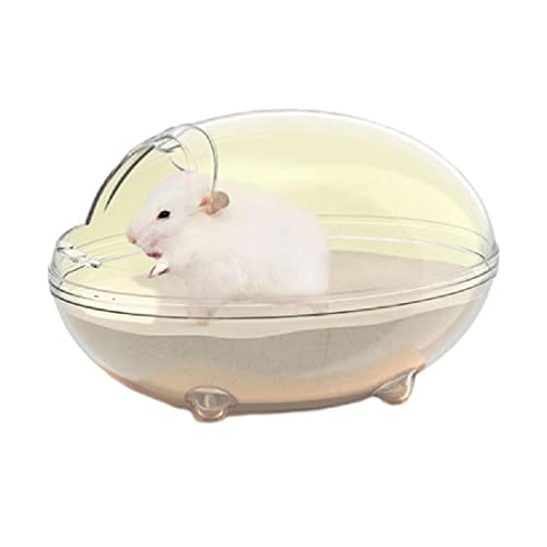 Hamstersand Badezimmer Langlebig Kunststoff Sandbad Behälter Sandkasten Transparent Badesandschale für Kleine Nager Hamster Baden Sandschale Bad Sandkasten Haus Badebehälter für Hamster von apughize