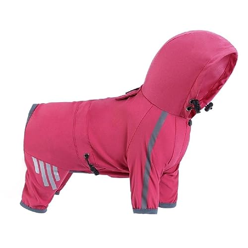 Hunde-Regenmantel, reflektierend, gestreift, Katzen-Regenbekleidung, Welpenkleidung, wasserdichte Haustier-Hundejacken, Outdoor-Wandern, Regenanzug, leichter Hunde-Regenanzug, reflektierender von apughize