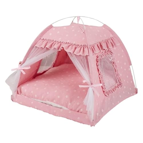Katzenzelt Höhlenbett für Indoor-Katzen Halbgeschlossene Sommerbetten Atmungsaktives Zelthaus mit 2-seitigem Kissen für kleine Hunde Katzenbett für Indoor Katzen Höhle Groß Katzenzelt Höhlenbett für Indoor-Katzen Halbgeschlossene Sommerbetten Atmungsaktives Zelthaus mit 2-seitigem Kissen für kleine Hunde Katzenbett für Indoor Katzen Höhle Groß von apughize