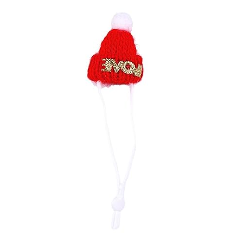 Lustiges Hamstermütze, Weihnachtsmann-Kostüm mit Glitzer, für Geburtstag, Meerschweinchen, Kopfbedeckungen, verstellbar, handgewebte Mütze, Hamsterkostüm von apughize