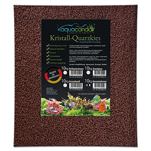 aquacando Aquarium Kristall-Quarzkies Bernsteinbraun (10kg) von aquacando