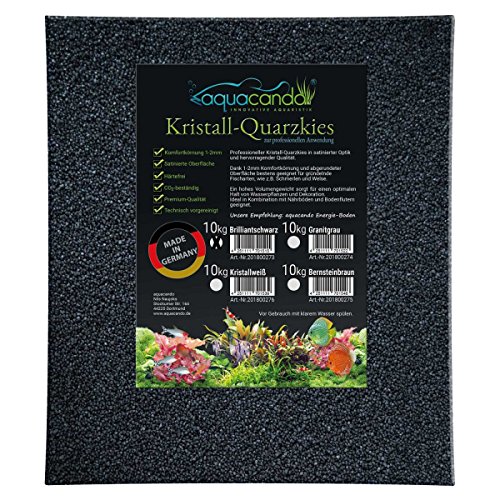 aquacando Aquarium Kristall-Quarzkies Brilliantschwarz (10kg) von aquacando