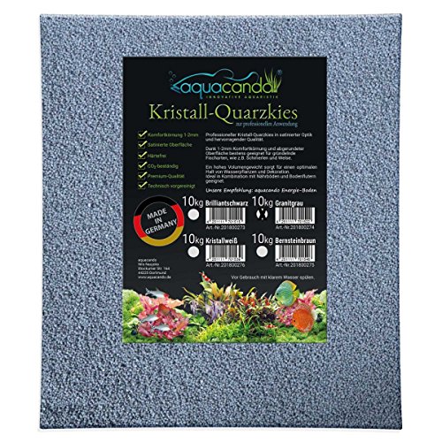 aquacando Aquarium Kristall-Quarzkies Granitgrau (10kg) von aquacando