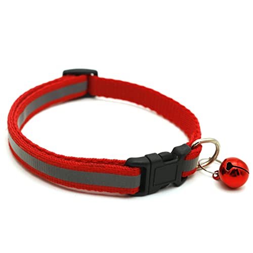 12 Stück Reflektierendes Katzenhalsband, Bequemes Kätzchenhalsband mit Glöckchen für Kleine Haustiere, Farbe, Zufällige Materialien, Bequemes Halsband Sorgt Dafür, DASS Sie Es von aqxreight