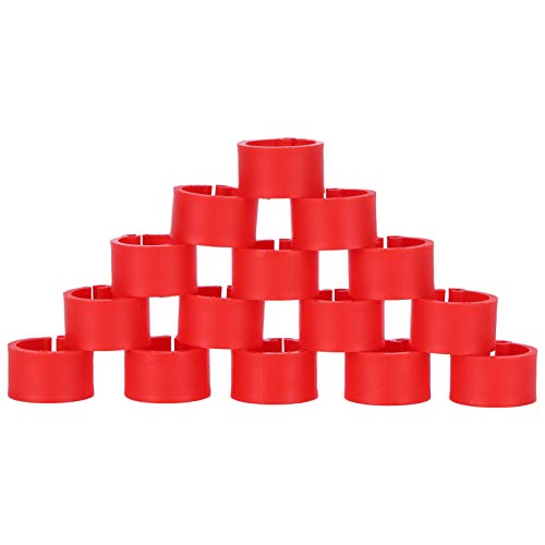 200pcs Red Geflügelbein -Ring, Identifizieren Sie Tauben Leicht mit Haltbaren Plastikfußbändern für Homing -Tauben oder die Meisten Erwachsenen Vögel, Vogelversorgung (8 mm von aqxreight