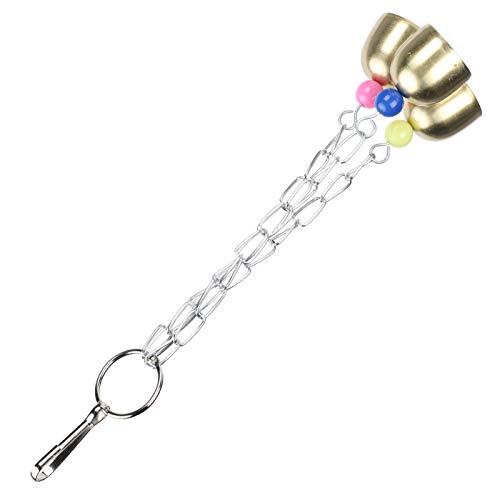 3pcs Haustiervogel Papageien Kauen Spielzeug Leichter Stainl -Stahl 3 Bells St Hängende Käfig D Große Papageien verwenden. Papageien 3 Bell StringParrots Bites Stringpet Papageien Bell Toyparrots von aqxreight