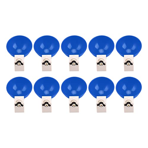 Automatische Hühnerbecher 10 Pack und Leicht zu Installieren Trinkschüssel für Geflügelhühner Enten Gänse und Mehr (Große Blaue Schüssel) von aqxreight