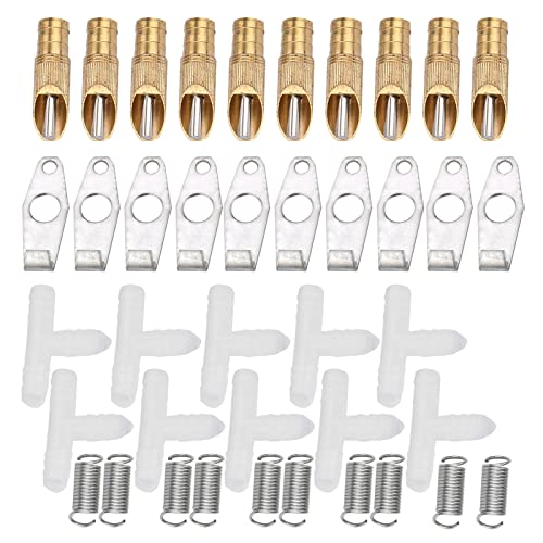 Automatischer Nippelwasserer aus Rostfreiem Stahl für Kaninchen, Ratten und Frettchen - 10 Stcs (Entebilly White) von aqxreight