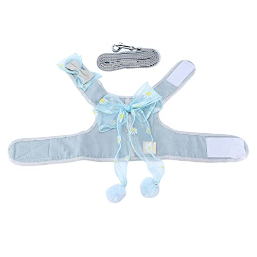 Cat Harn und Le Setzen Atmungsaktive Fairy Bowknot -Weste Katze Seil Zum Gehen Im Freien Im Freien, Grey S Cat Wanderseilbogen -Weste Ropecat den Hinteren Starken Ring (S) von aqxreight