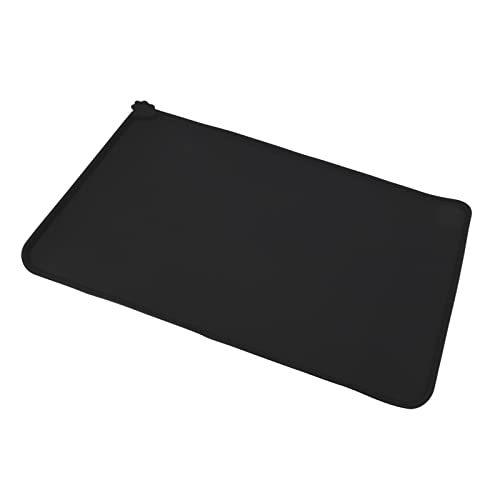 Haustiernahrung Pad Tragbare Skid Silikon -Haustier -Fütterungsmatte für SM Haustier Hunde Katzen Graue Futter Padfood Matpet Fütterungsmatdog DS Platten Leistung Leistung (Black) von aqxreight