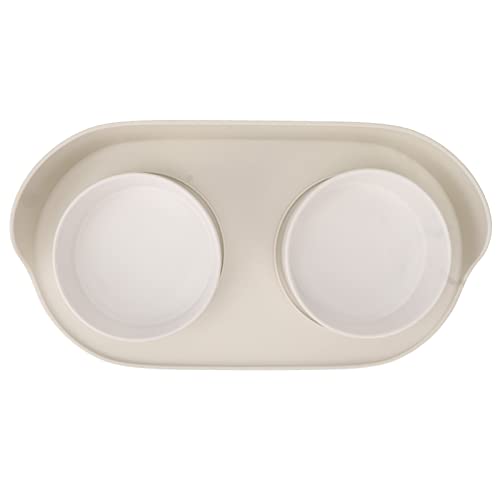 Keramik Katze Erhöhte Schalen S Halswirbelsäule Doppelfutter Erhöhte Schalen für Katzenbedarf Grün ohne Keramik Katze Schüsseln (White) von aqxreight