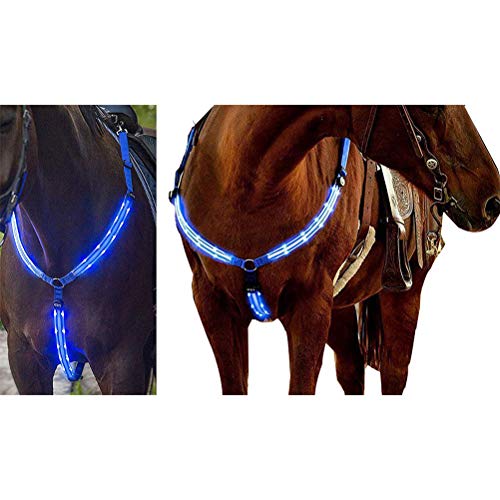 LED Horse Brustpellandkragen Verstärken die Nächtliche Sichtbarkeit und für das Fahren von Trails (#1) von aqxreight