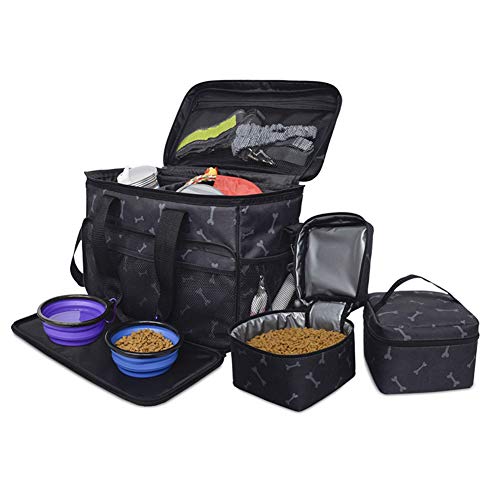Multifunktionale Haustier-Reisetasche, Große Kapazität, Tragbare Tasche, Aufbewahrungsset für Katzen, Hunde, Haustier-Reisetasche, Haustier-Reise-Set, Aufbewahrungstasche, von aqxreight