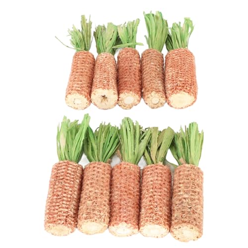 aqxreight 10 Stück Hamster-Maiskolben-Spielzeug, Karottenförmiges Zähneknirschen, Maiskolben-Kauspielzeug für Hamster, Guinea-Orange, groß für Hamster, Aber Auch für Meerschweinchen und aqxreight 10 Stück Hamster-Maiskolben-Spielzeug, Karottenförmiges Zähneknirschen, Maiskolben-Kauspielzeug für Hamster, Guinea-Orange, groß für Hamster, Aber Auch für Meerschweinchen und von aqxreight