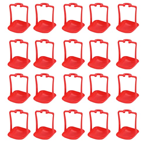 aqxreight 20pcs Hühnerwassererbecher Hühnchen -Trinkbecher Automatische Waterer -Tassen für Geflügel Helle Farbe PP Material Leicht zu Reinigen für Bauernhofharten Haustiere Vögel (Rot) von aqxreight