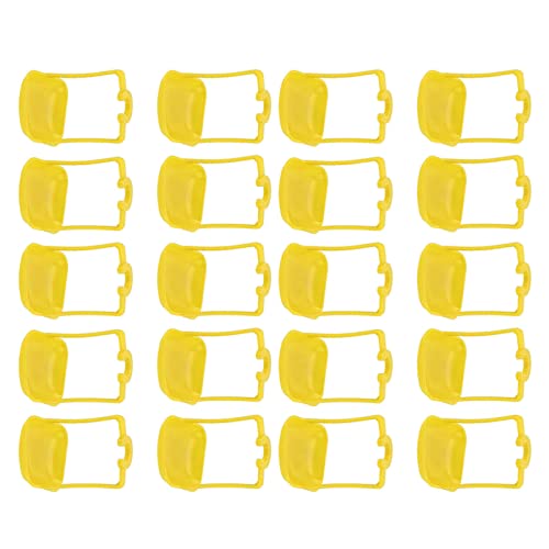aqxreight 20pcs Hühnerwassererbecher Hühnchen -Trinkbecher Automatische Waterer -Tassen für Geflügel Helle Farbe PP Material Leicht zu Reinigen für Bauernhofharten Haustiere Vögel (Yellow) von aqxreight
