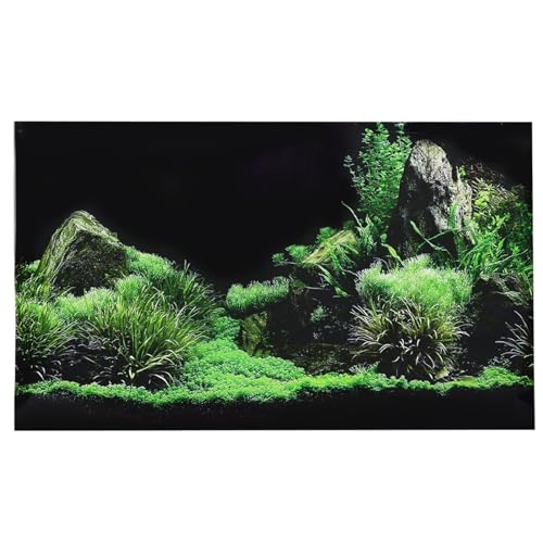 aqxreight Aquarium Meeresboden Hintergrund Aufkleber Wasser Gras PVC Fisch Landschaft (61 * 30CM) von aqxreight
