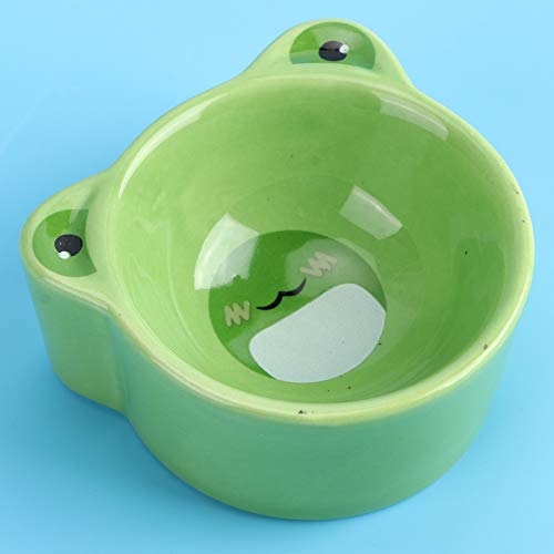 aqxreight Cartoon Tierform Lebensmittel Fütterungsschalen Keramikschale für Kleine Tiere Haustier Fütterungsmittel Frosch (Frosch) von aqxreight