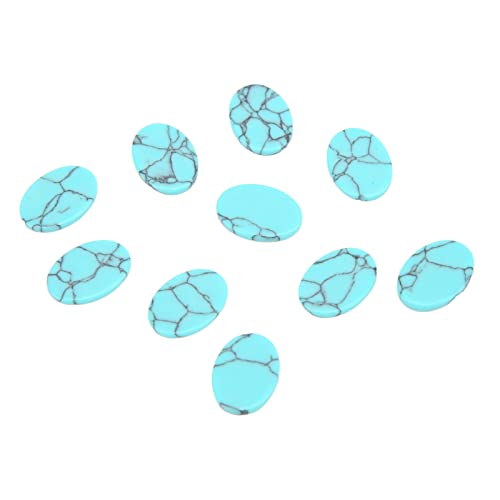 aqxreight Erhöhen Sie Ihre Basteln mit 10 Prozent Flachen Türkisfarbenen Steinen, die Ideal für DIY -Schmuckdesign und -Projekt (Breite 10 mm lang 14mm) von aqxreight