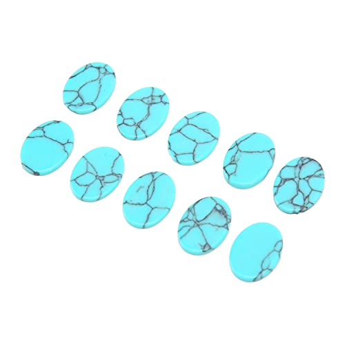 aqxreight Erhöhen Sie Ihre Basteln mit 10 Prozent Flachen Türkisfarbenen Steinen, die Ideal für DIY -Schmuckdesign und -Projekt (Breite 12 mm lang 16mm) von aqxreight