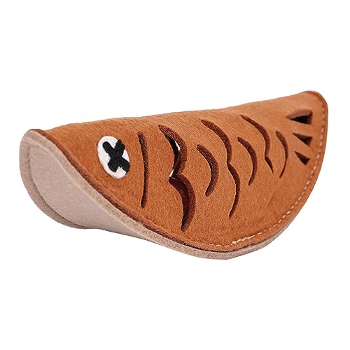 aqxreight Gebratener Fischform -Pet Snuffle Toy Weiches Hund Katz Interaktives Spielzeug für das Futtertraining von aqxreight
