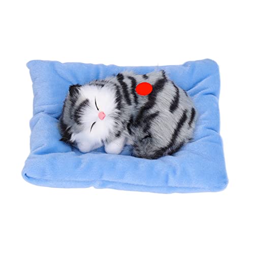 aqxreight Gefälschte Katzen Schlafkätzchen Puppenspielzeugsimulation Schlafkatze auf Pad Interaktives Haustierspielzeug mit Schallaktivem Karbonblack und Weißer Katzenform Qualität von Starken VE aqxreight Gefälschte Katzen Schlafkätzchen Puppenspielzeugsimulation Schlafkatze auf Pad Interaktives Haustierspielzeug mit Schallaktivem Karbonblack und Weißer Katzenform Qualität von Starken VE von aqxreight