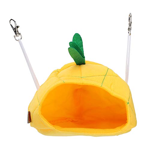 aqxreight Haustier Winterbett Goldene Hamster Warmer Haus Schinken für SM Tier Spielen Schlafbeschwerte Ananas SM Haustier Winterbettsm (gelbe Ananas) von aqxreight