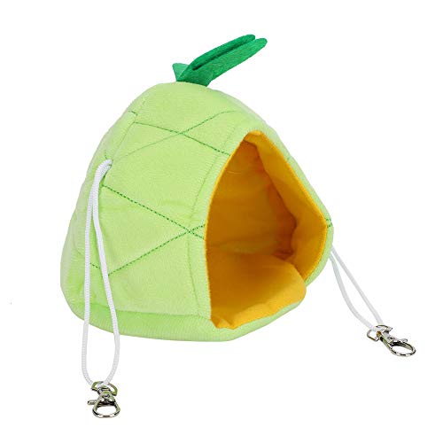 aqxreight Haustier Winterbett Goldene Hamster Warmer Haus Schinken für SM Tier Spielen Schlafbeschwerte Ananas SM Haustier Winterbettsm (grüne Ananas) von aqxreight