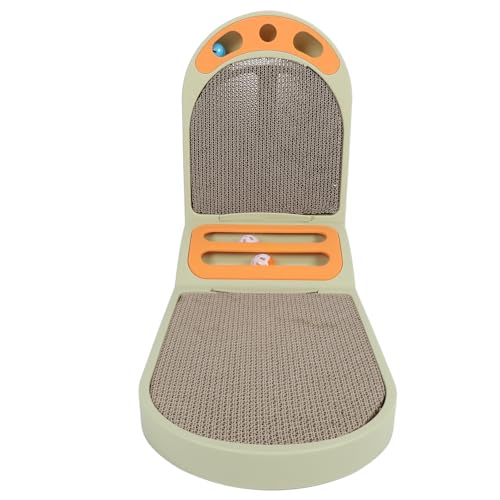 aqxreight Katzenkratzer L -Form -Kratzpad mit Spielzeugkugeln für Große Katze und Kätzchen in Innenräumen (Green) von aqxreight
