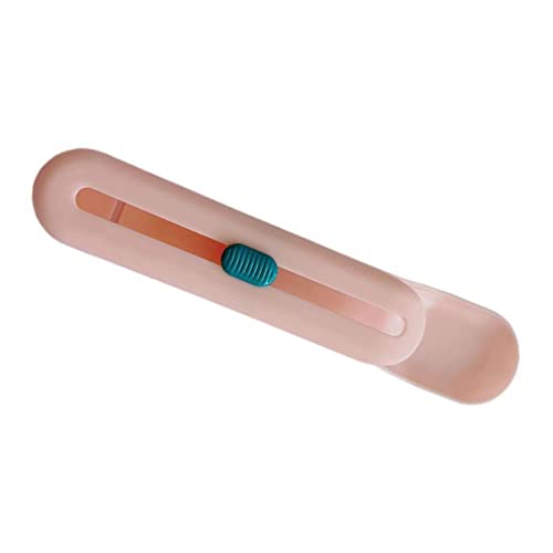 aqxreight Katzenstreifenlöffel Druckknopf Tragbarer Schlitz Ergonomic Cat Feeder Squeeze Löffel für Haustierblau (PINK) von aqxreight