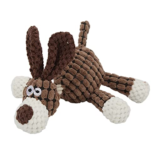 aqxreight Pet Quietsches Spielzeug für Spiel und Pflege-Interaktives Plüschhundspielzeug für Größengpt-4-Mini 重新发送 (Brown) von aqxreight