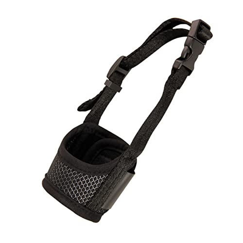 aqxreight Sichere Fit Hunde -Mündung Zum Beißen und Bellensteuerungssteuerungsabdeckung mit Haken und Befestigungselemester (Black) von aqxreight
