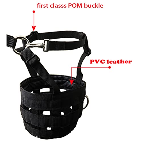 aqxreight Weidelement Mündung Komfort Ausgekleideter Dienst Waffel Nylon Reitausrüstung mit Haken und Befestigungshalter (Black #30) von aqxreight