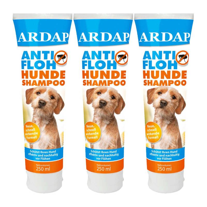 ARDAP Anti-Floh Shampoo für Hunde 3x250ml von ardap