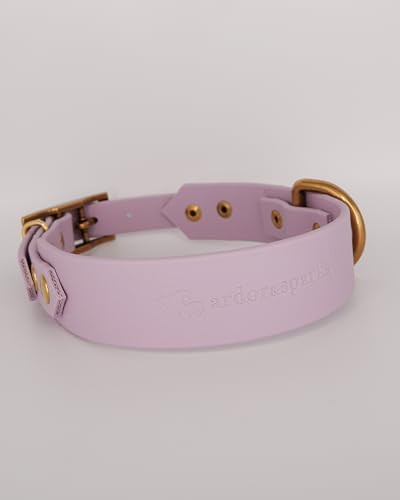Biothane® Hundehalsband Flieder violett lila unifarben (L 33-37,5cm) von ardor & sparks